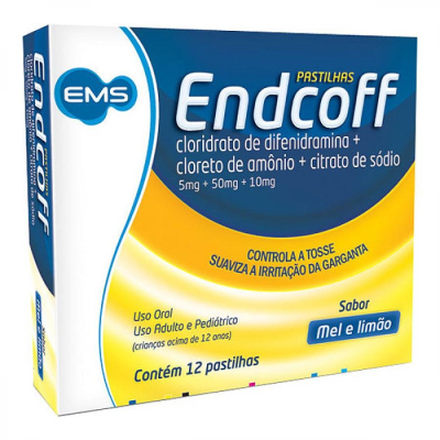 Endcoff 12 Pastilhas Mel Limão