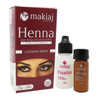 Henna Sobrancelha Makiaj Castanho Médio