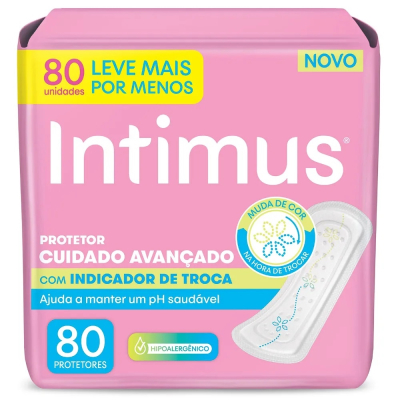 Protetor Diário Intimus 80 Unidades Cuidado Avancado