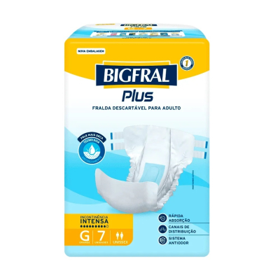 Fralda Bigfral Regular Plus G 7 Unidades 