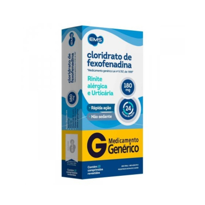 Fexofenadina Cloridrato 180mg 10 Comprimidos