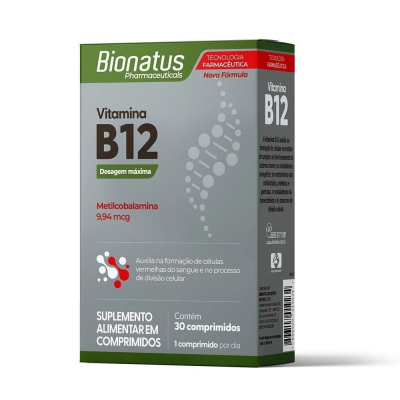Vitamina B12 9,94mcg 30 Comprimidos