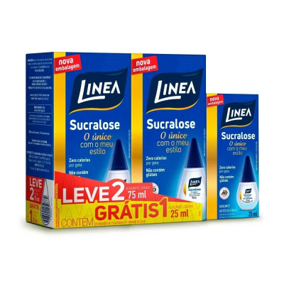 Adoçante Linea 75mL Sucralose Leve 2+Ganhe 25mL