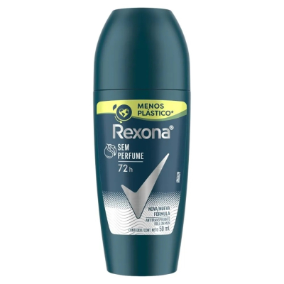 Desodorante Rexona Roll On Men 50mL Sem Perfume