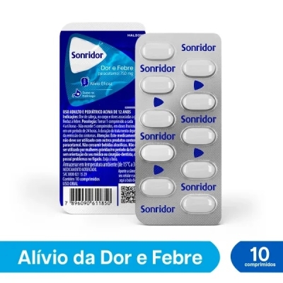 Sonridor dor e febre, 750mg 10cpr