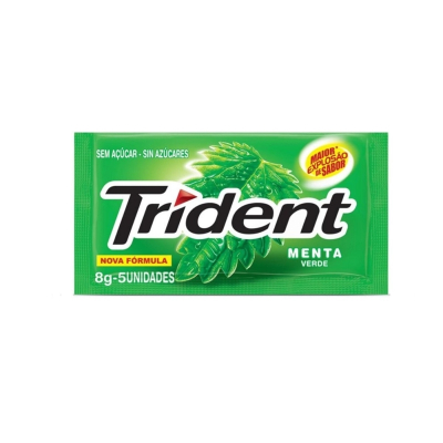 Trident 5 Unidades Menta Verde