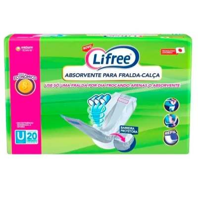 Absorvente Geriátrico Lifree Frd.Calça AD 20 Unidades
