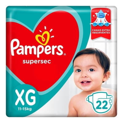 Fralda Pampers Supersec XG 22 Unidades Jumbo