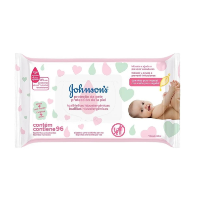 Toalhas Umedecidas Johnson's 96 Unidades Extra Cuidado