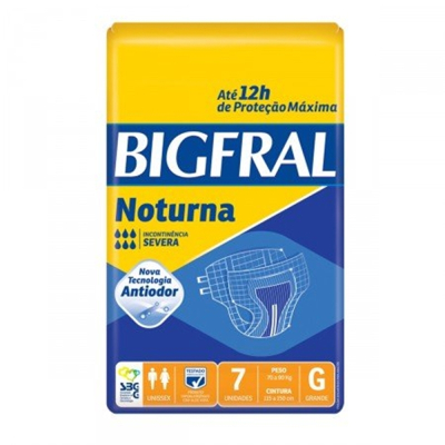Fralda Bigfral Noturnag 7 Unidades