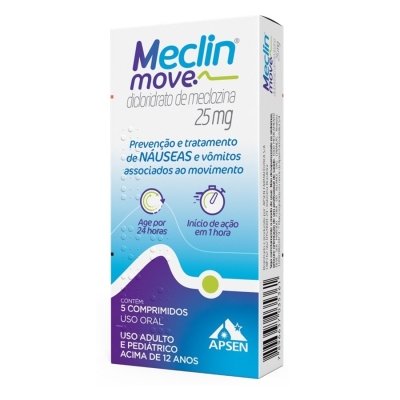 Meclin move, 25mg 5cpr