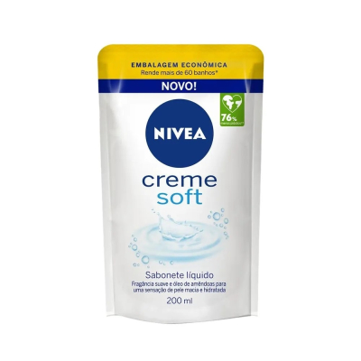 Sabonete Líquido Nivea Refil 200mL Creme Soft
