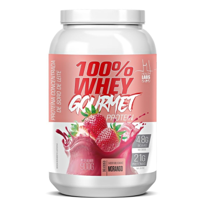 Whey 100% Gourmet 900g Morango