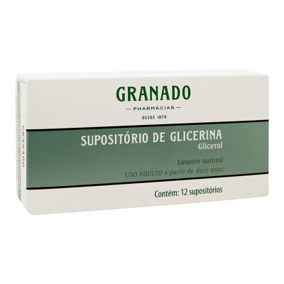 Supositório de Glicerina Granado Adulto 12 Unidades