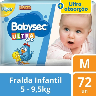 Fralda Babysec Ultra M 68 Unidades Hiper