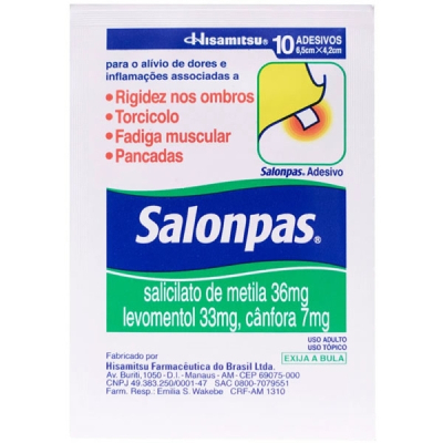 Salonpas Pequeno 10 Emplastros