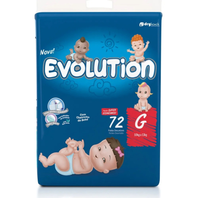Fralda Dry Evolution G 72 Unidades