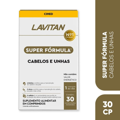 Lavitan Super Formula Cabelos/Unhas 30 Comprimidos