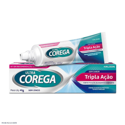 Corega Ultra 40g Creme Sem Sabor Tripla Acao