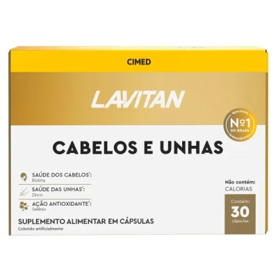 Lavitan Cabelos/Unhas 30 Cápsulas
