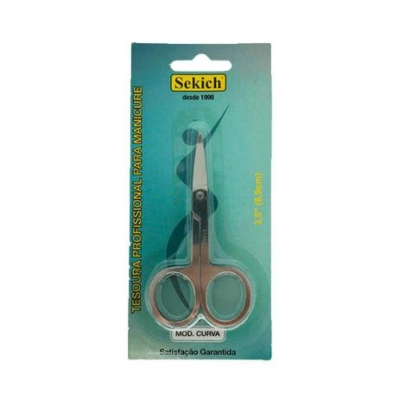 Tesoura Unha Sekich Ponta Curva