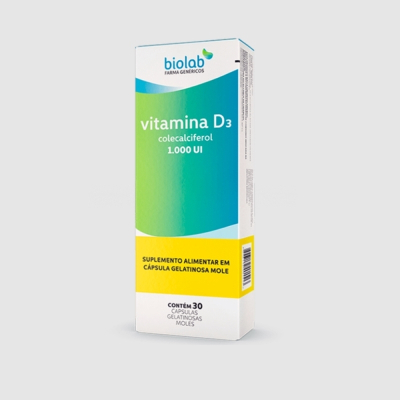 Vitamina D3 1.000UI 30 Cápsulas