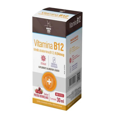 Vitamina B12 Gotas 30mL Frutas Vermelhas