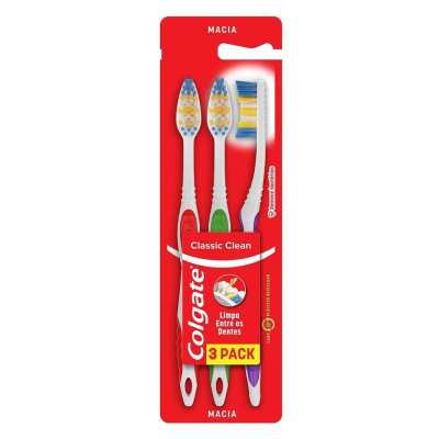 Escova Dental Colgate Classic 3 Unidades Macia