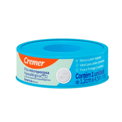 Microporo Cremer 1,2cm x 4,5m Branca
