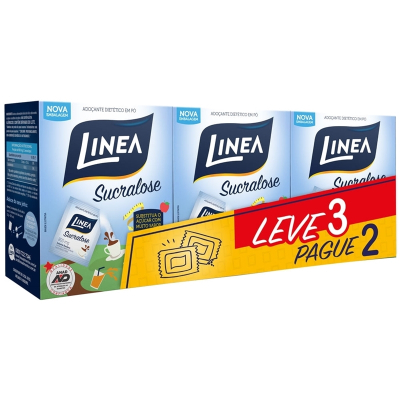 Adoçante Linea 50 Envelopes Sucralose Leve 3 Pague 2 Unidades 