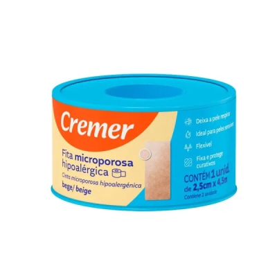 Microporo Cremer Bege 2,5cm x 4,5m