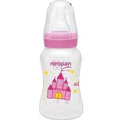 Mamadeira Decorada 140mL Conv Silicone Rosa 2112