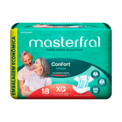 Fralda Masterfral Confort XG 18 Unidades