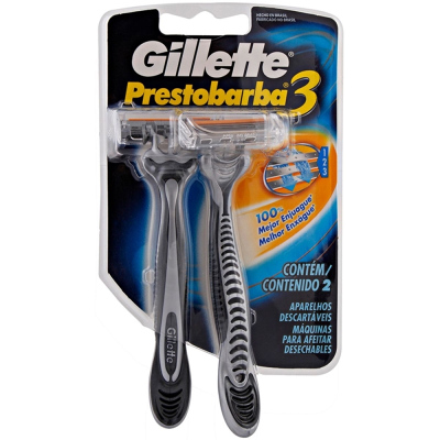 Aparelho de Barbear Prestobarba3 2 Unidades Regular