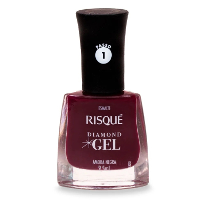 Esmalte Risque Gel Diamond Amora Negra 9,5mL