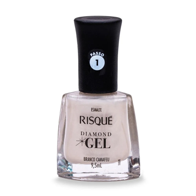 Esmalte Risque Gel Diamond Branco Camafeu 9,5mL
