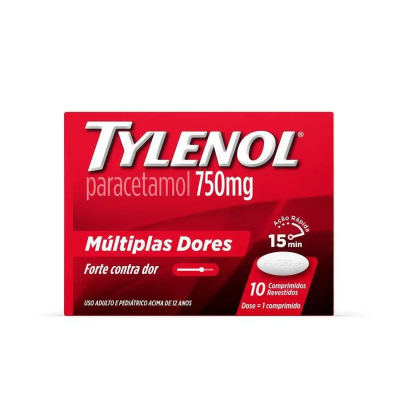 Tylenol 750mg 10 Comprimidos