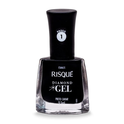 Esmalte Risque Gel Diamond Preto Caviar 9,5mL