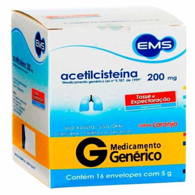 Acetilcisteina 200mg 16 Envelopes 5g