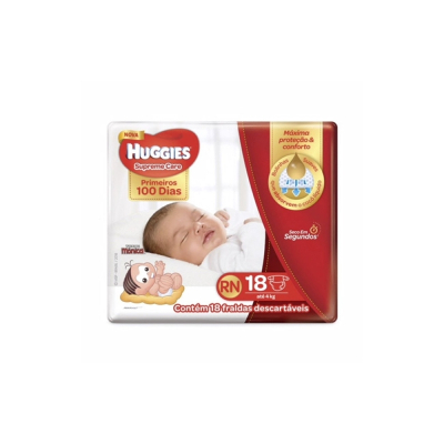 Fralda Huggies Natural Care RN 18 Unidades Jumbo