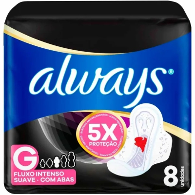 Absorvente Always Noturno 8 Unidades Suave