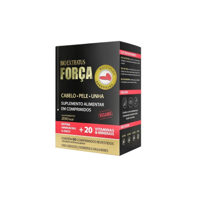 Bio Extratus Força Cabelo/Pele/Unha 60 Comprimidos