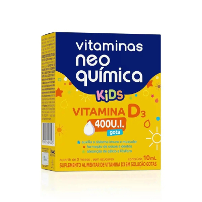 Vitamina D3 kids, 400UI Gotas 10ml
