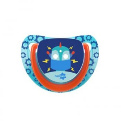 Chupeta Neopan 2 1 Unidade Ortodôntico Silicone Azul/Vermelho 4826