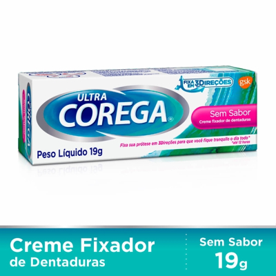 Corega Ultra 20g Creme Sem Sabor