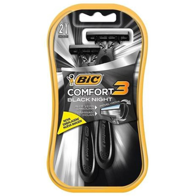 Aparelho de Barbear Bic Comfort3 2 Unidades Black Night