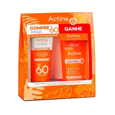 Actine kit, fps60 40g+gel limpeza 40g