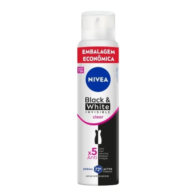 Desodorante Nivea Aerosol 200mL Invisible Black White