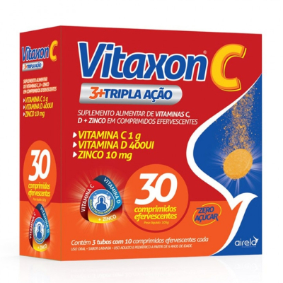 Vitaxon C Tripla Ação 30 Comprimidos Efervescentes