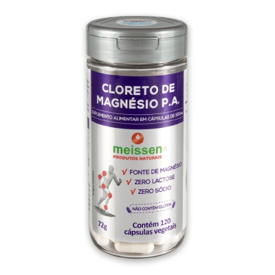 Cloreto de Magnésio Meissen 500mg 120 Cápsulas